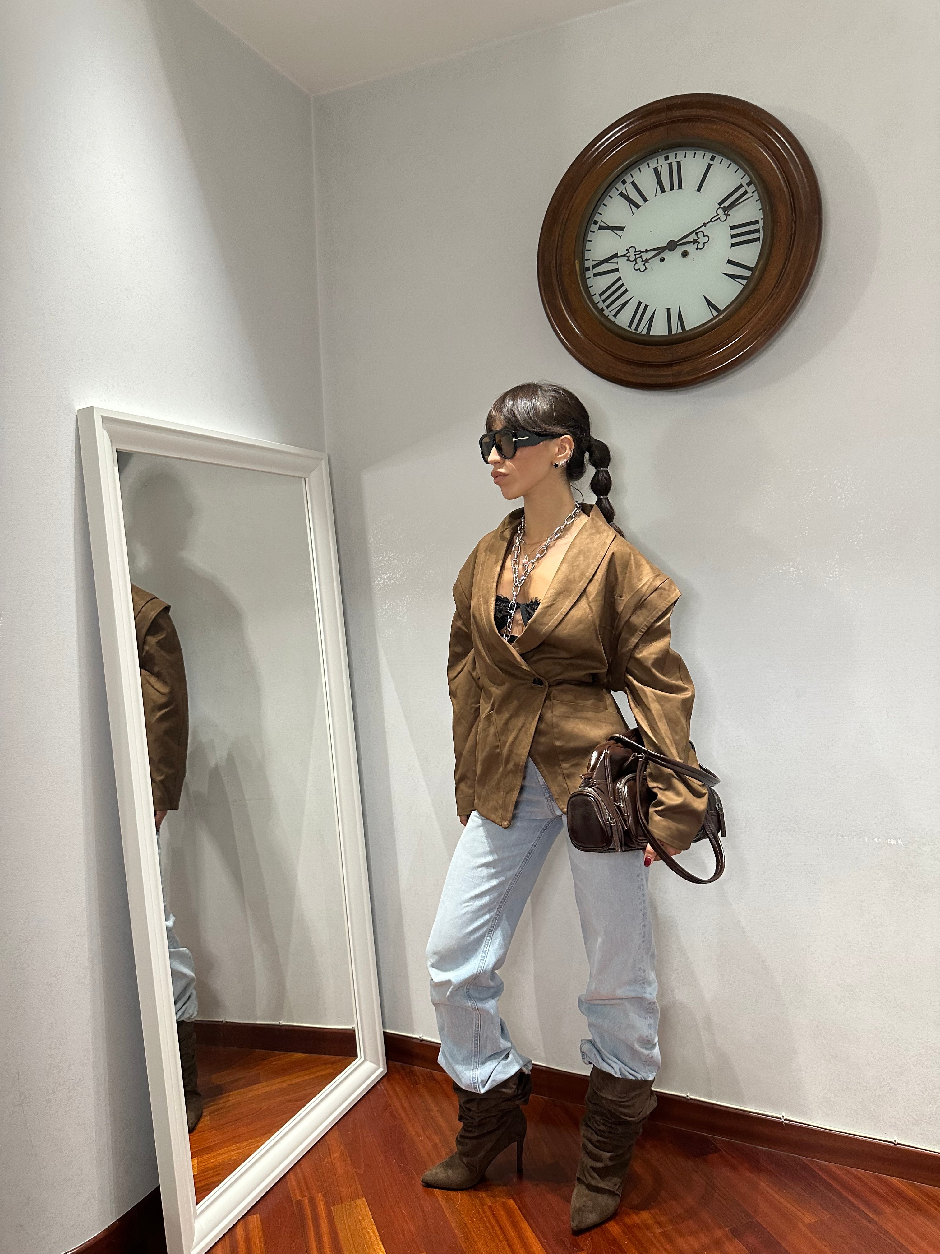 Giacca Sophie Suede Cioccolato