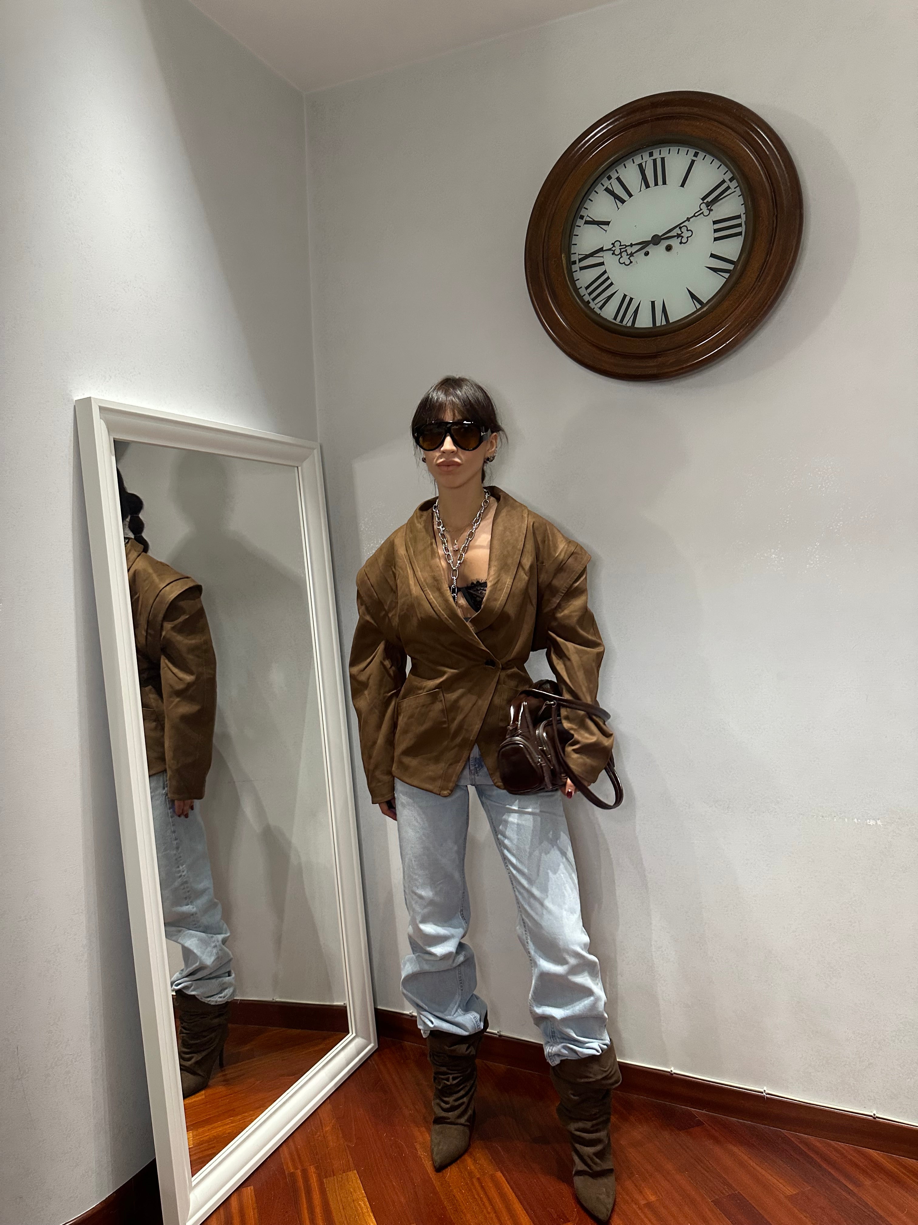 Giacca Sophie Suede Cioccolato