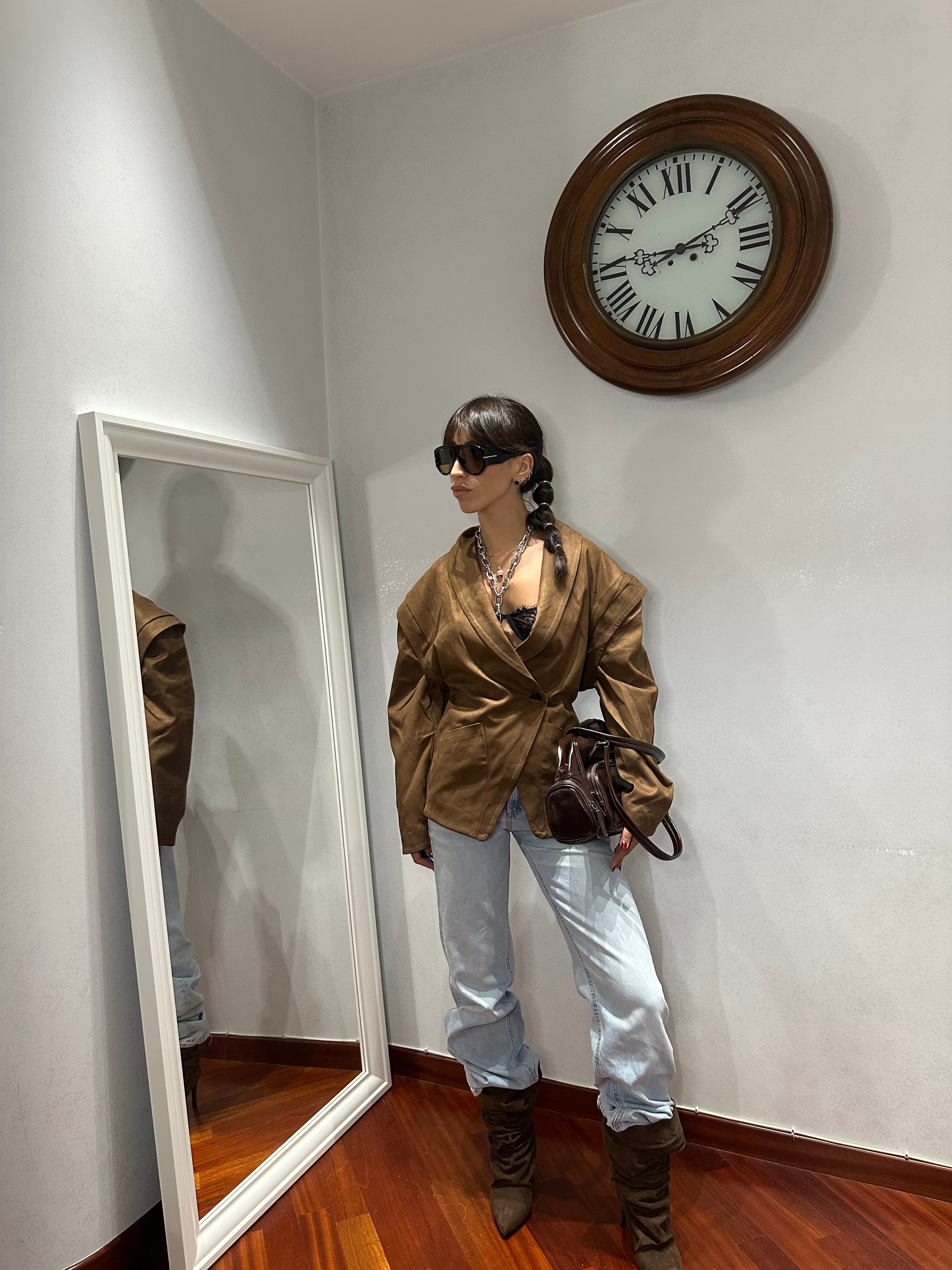 Giacca Sophie Suede Cioccolato