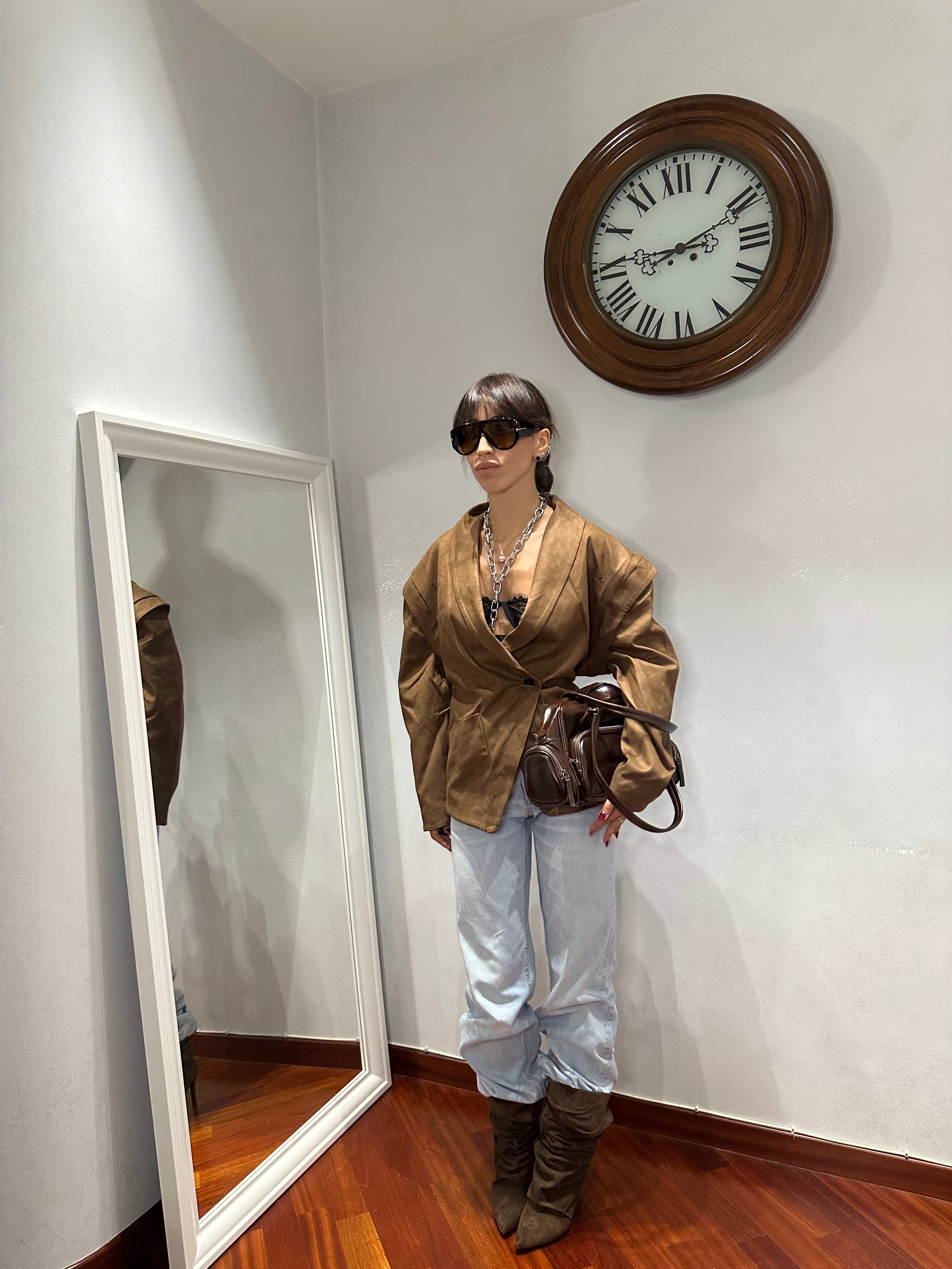 Giacca Sophie Suede Cioccolato