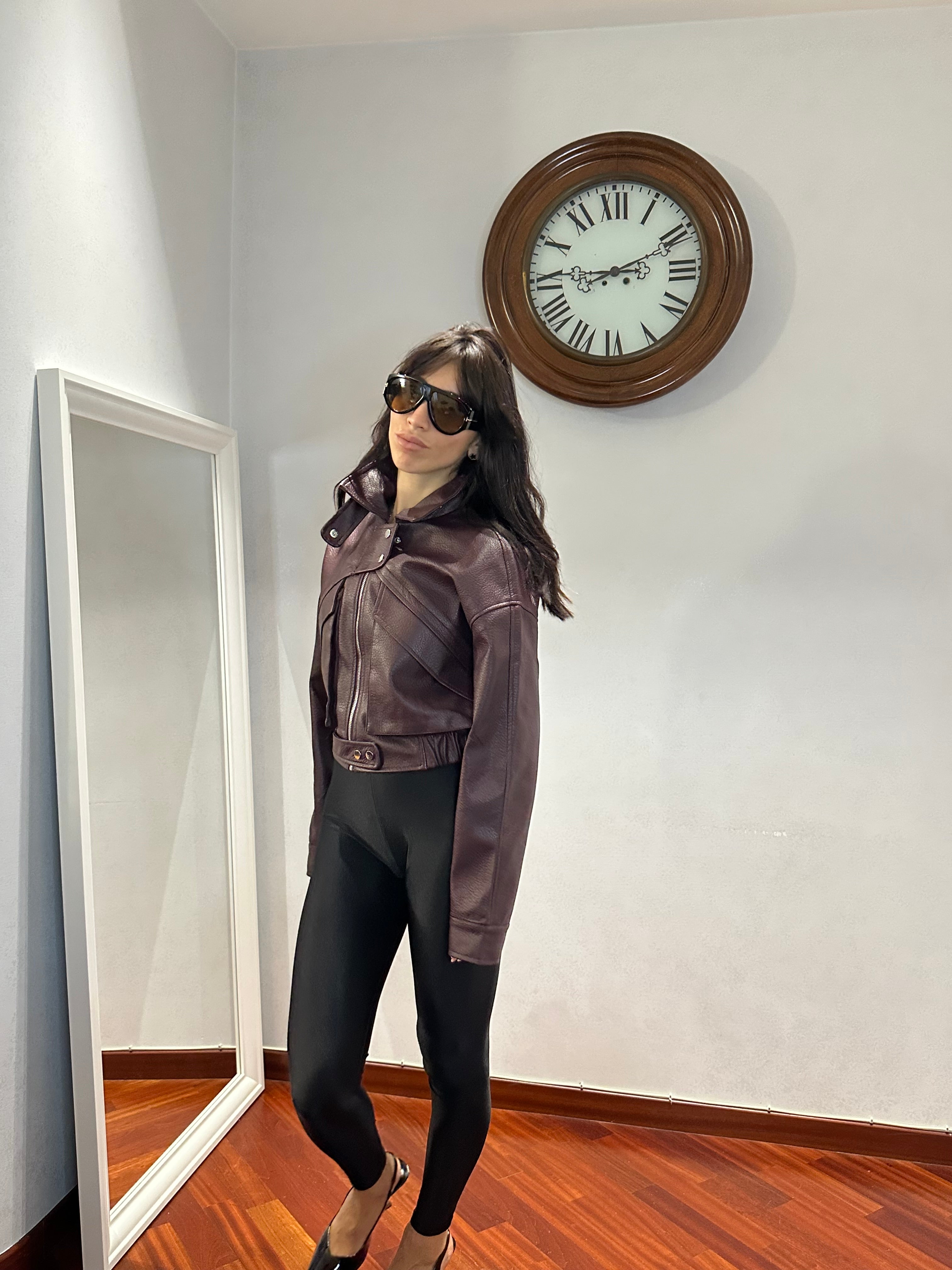 Chiodo Crop Dupe Zara