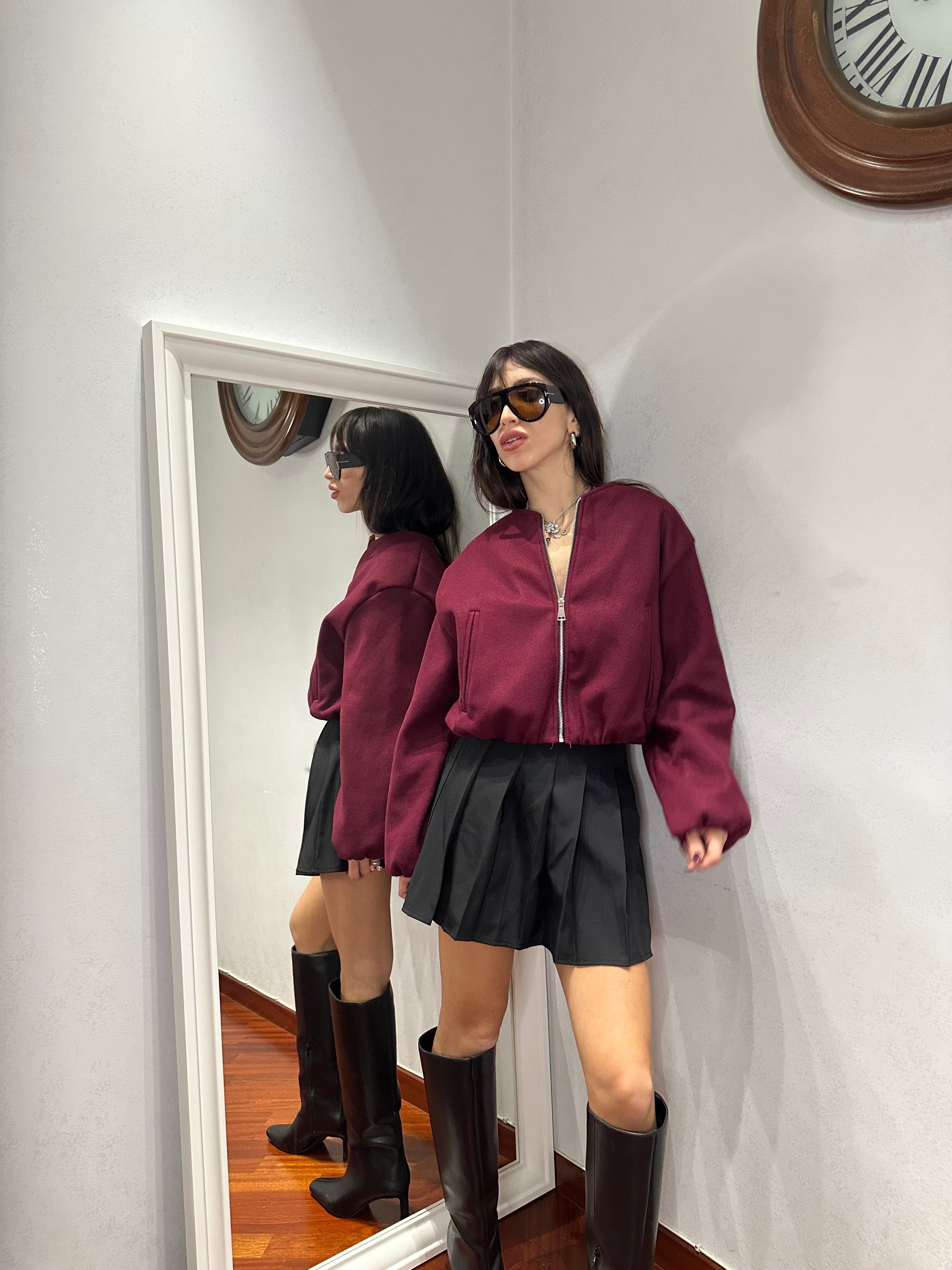 Gonna basic plissettata