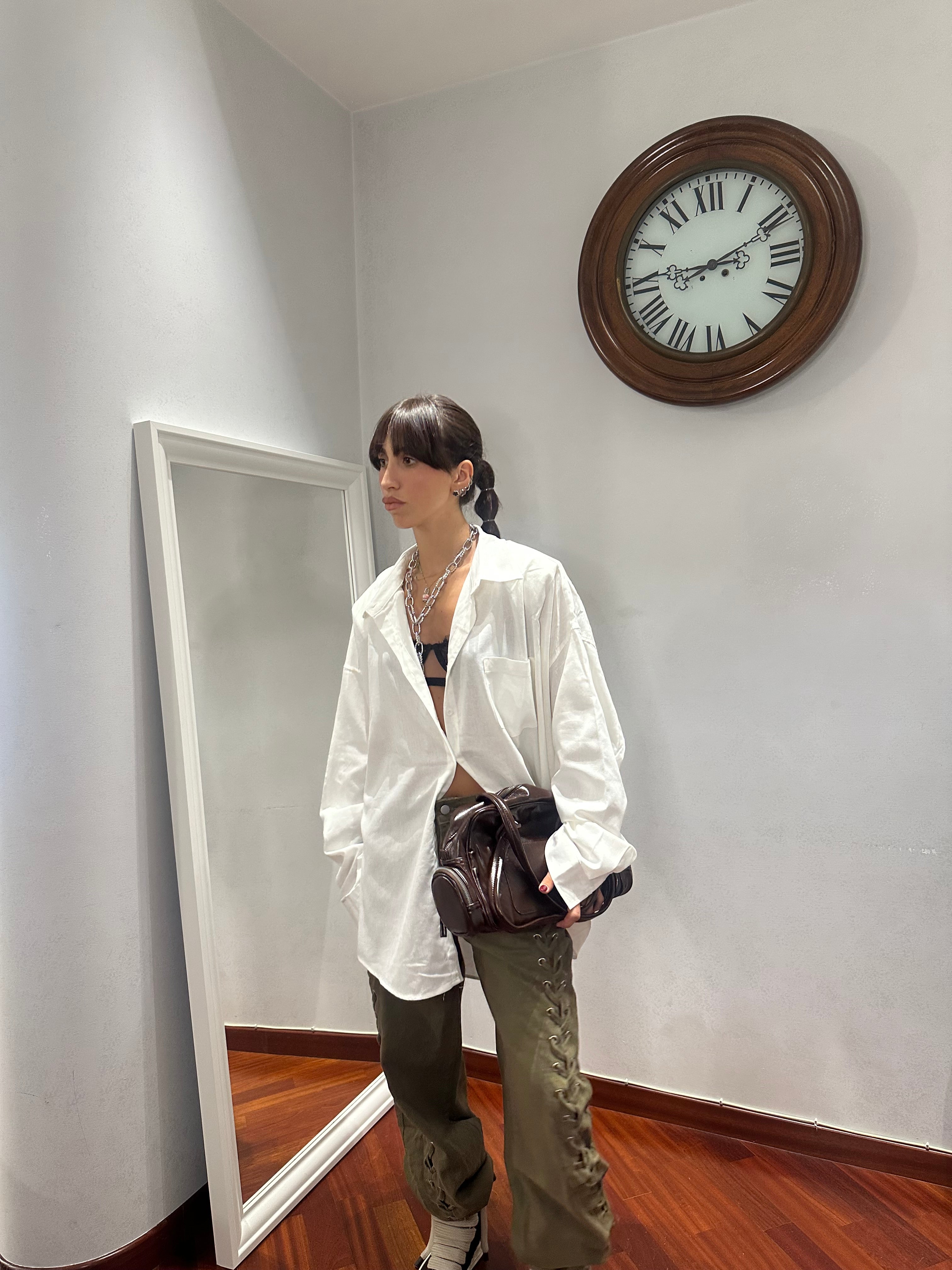 Camicia Over Spalline