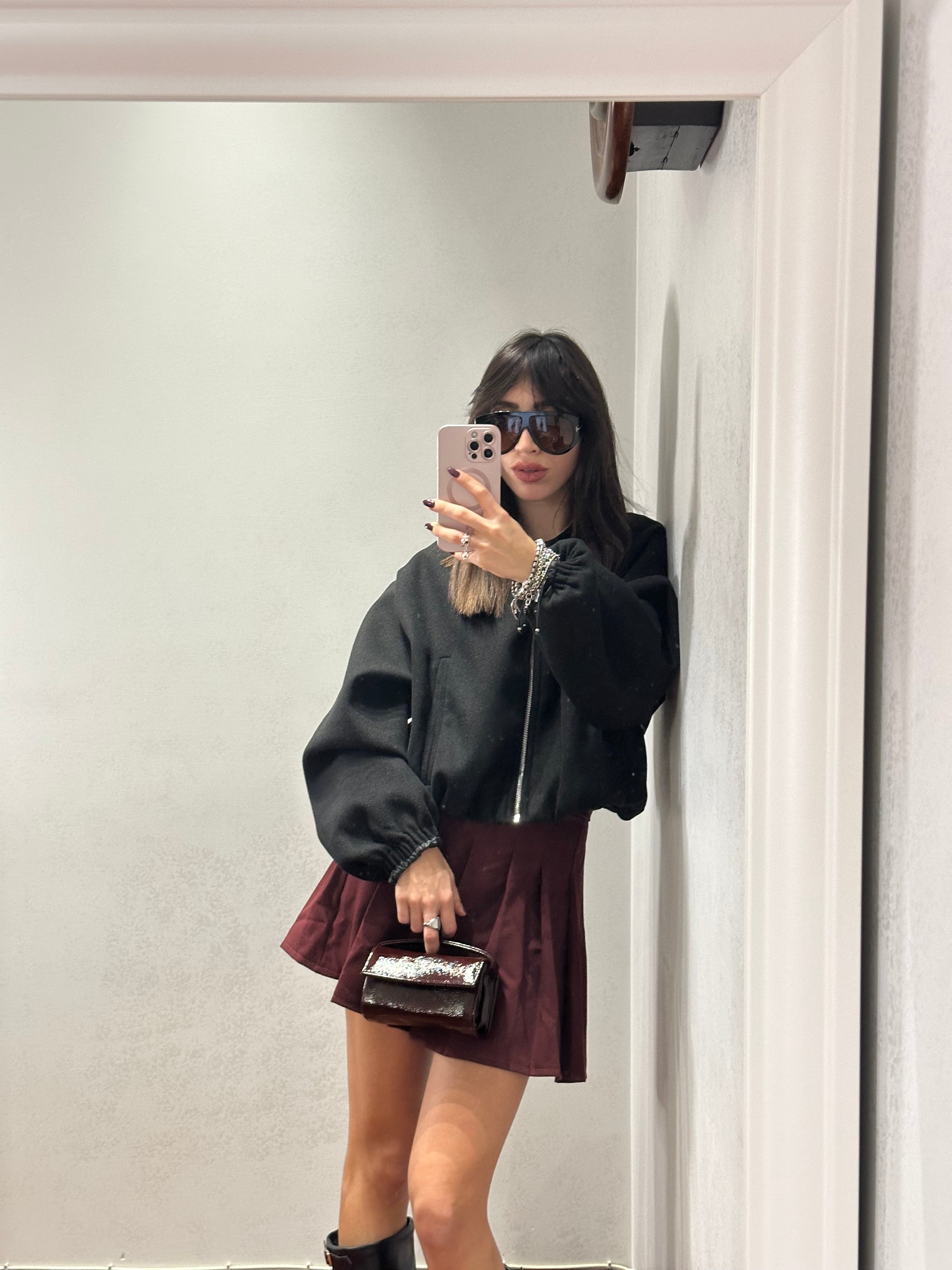 Gonna basic plissettata