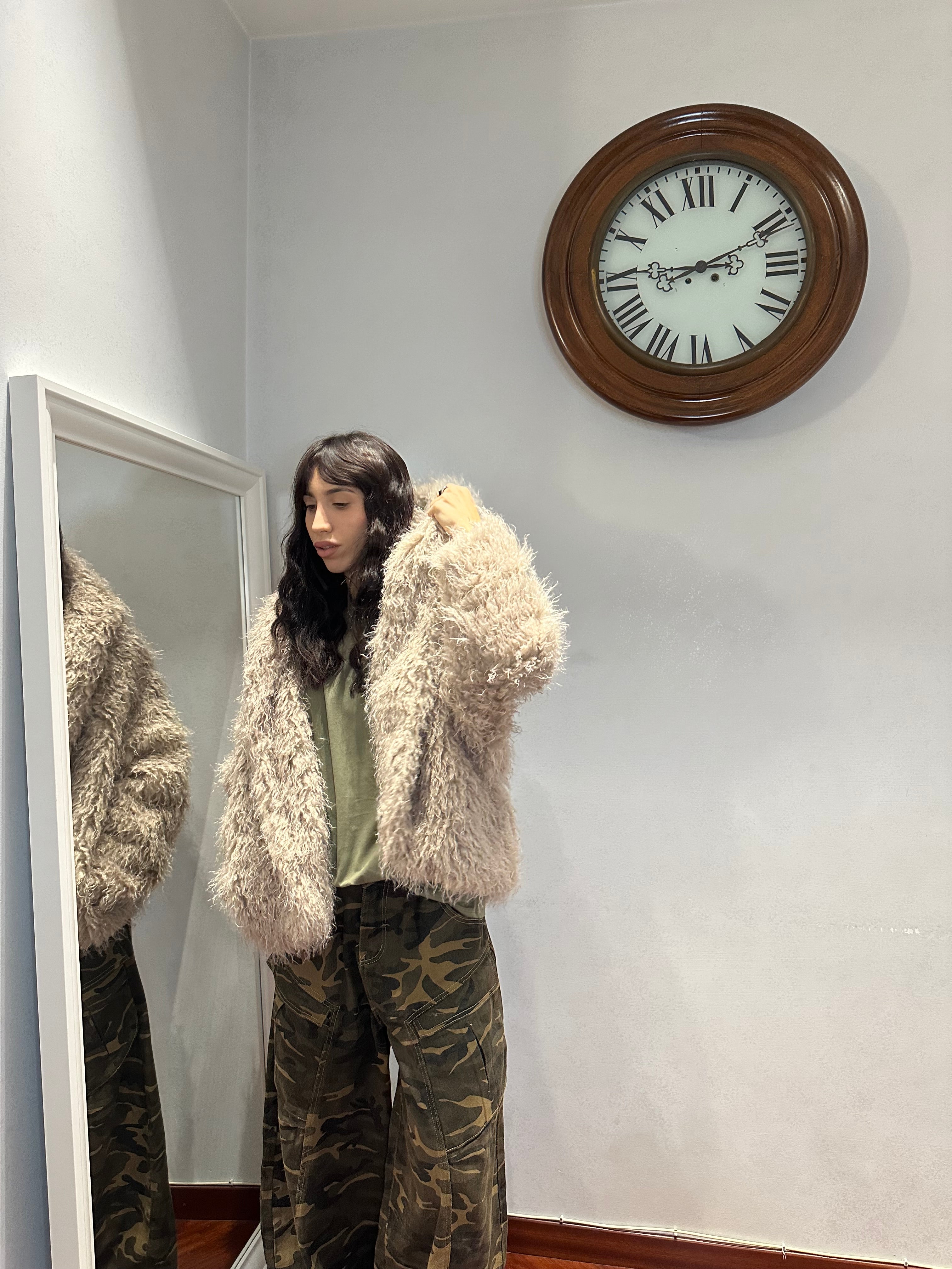 Ecofur Mongolia Burro Cappuccio