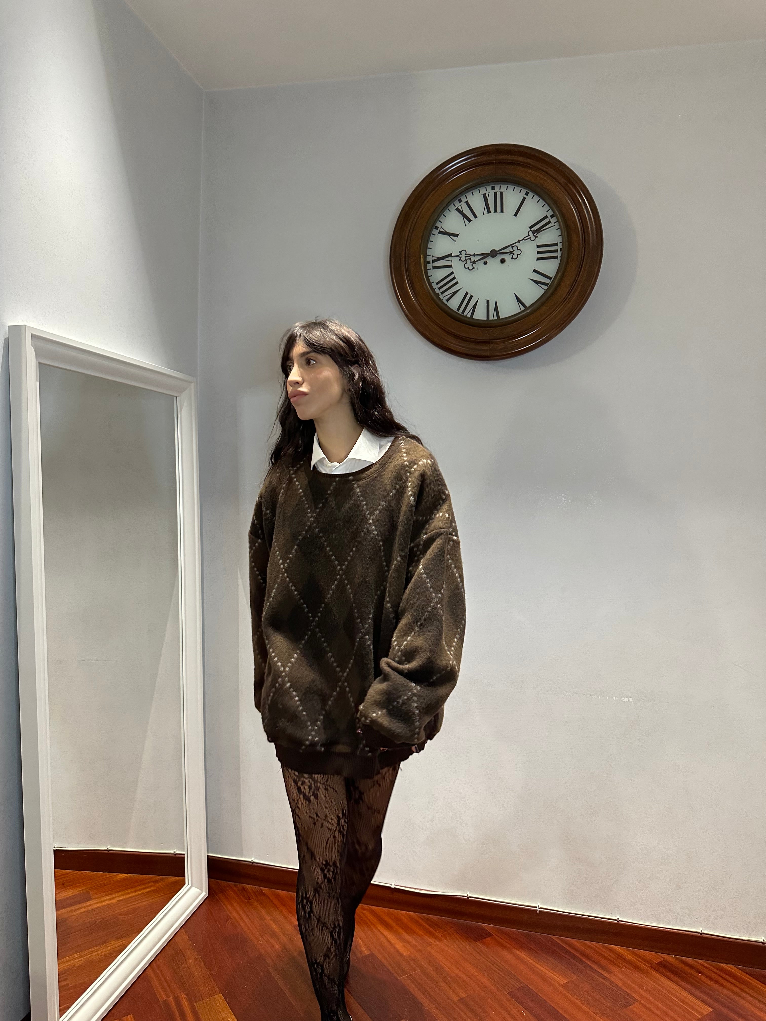 Maxi Maglione Rombi e Spalline