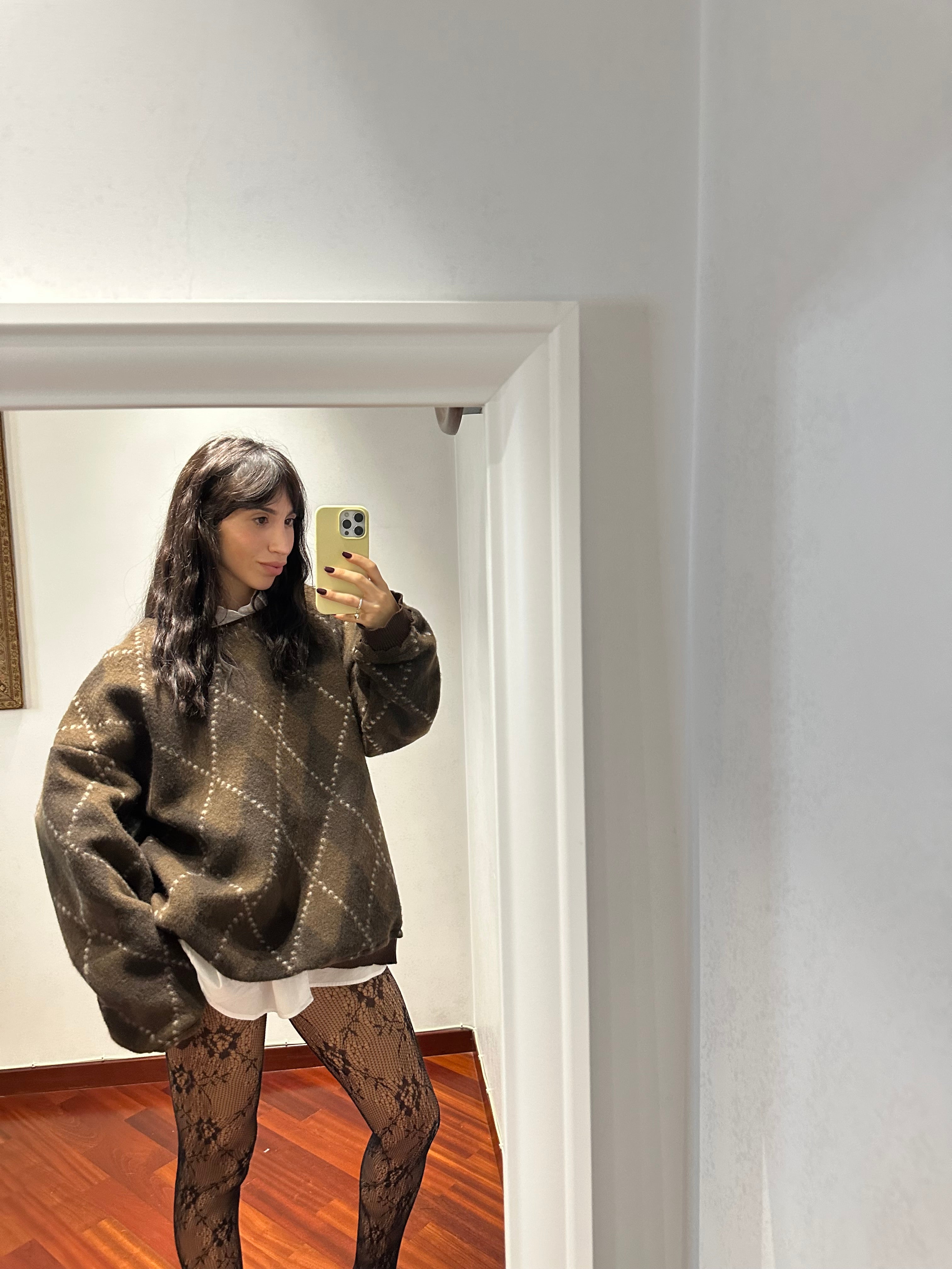 Maxi Maglione Rombi e Spalline