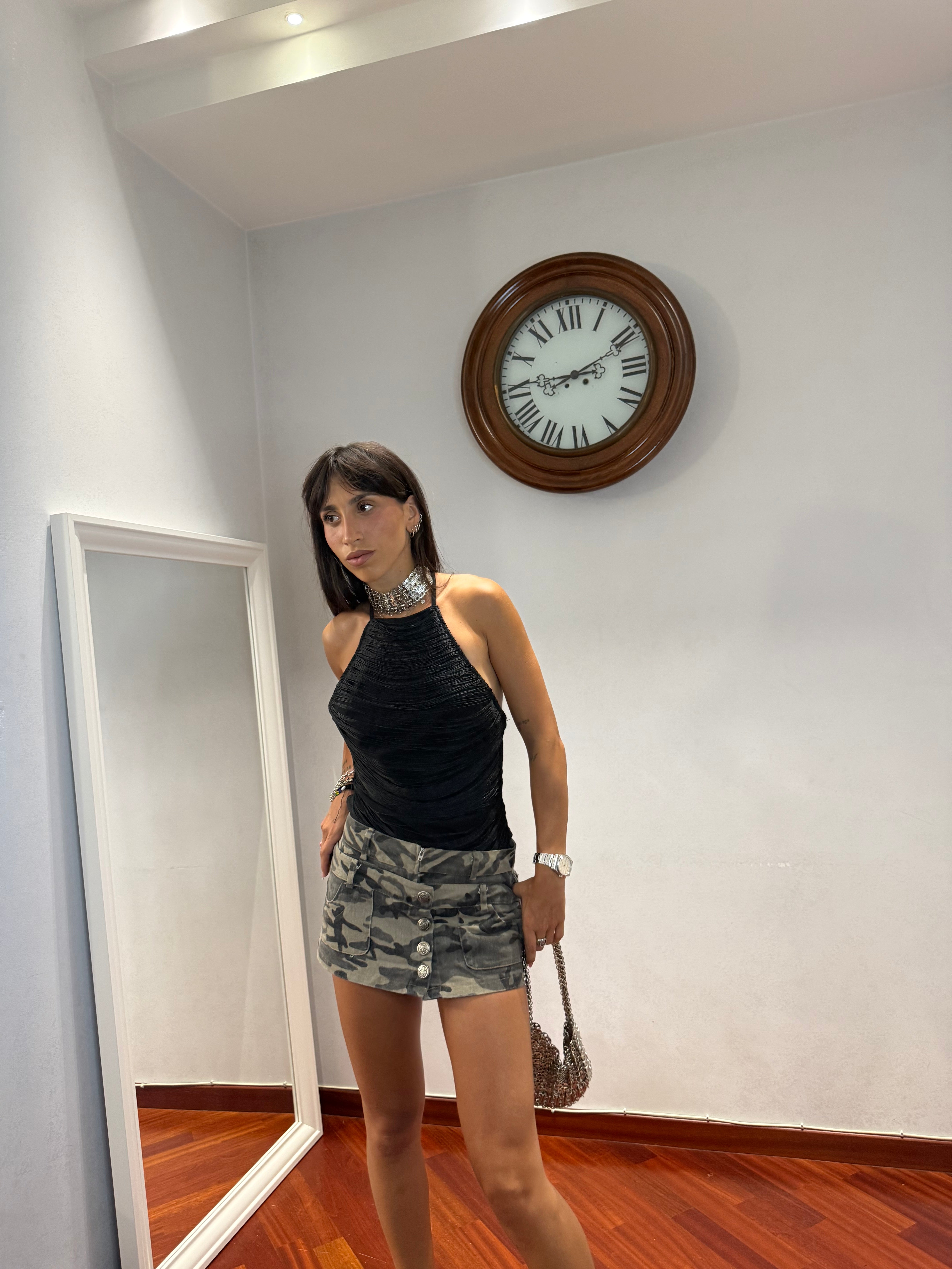 Top Frange Black