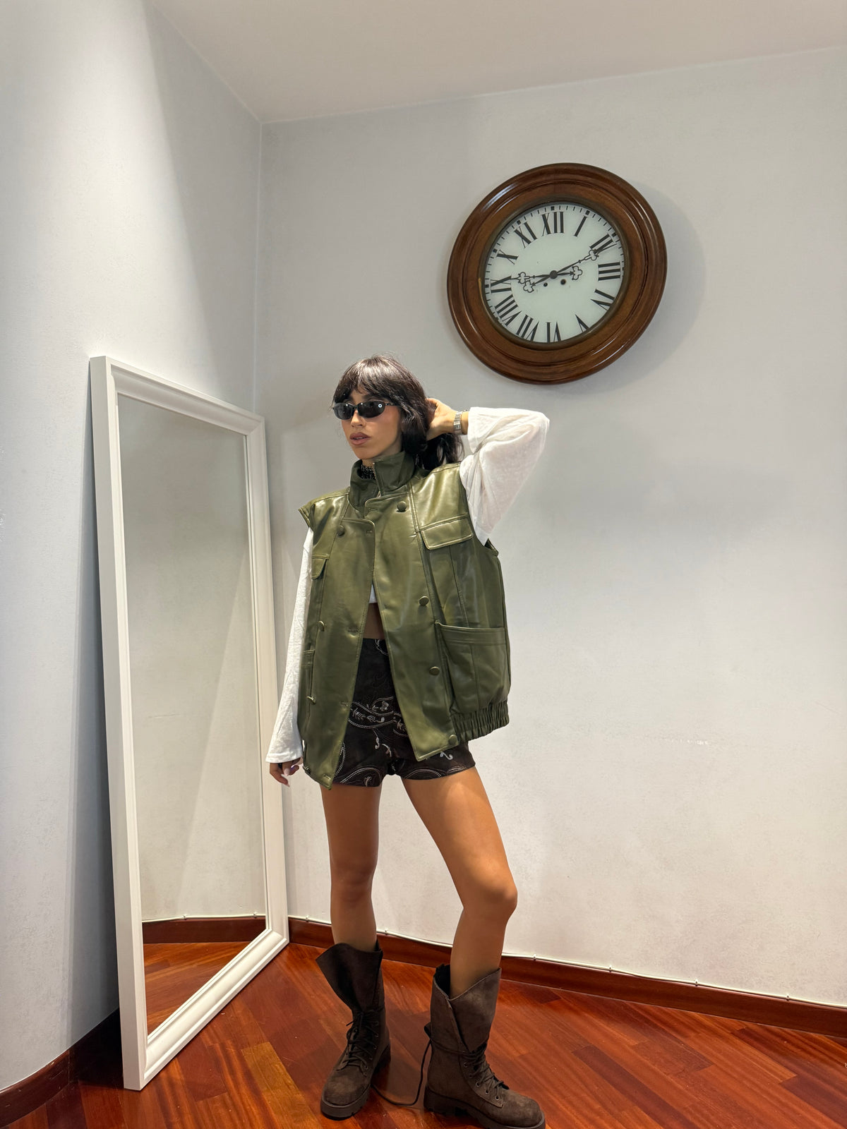 Chiodo Gilet Oversize