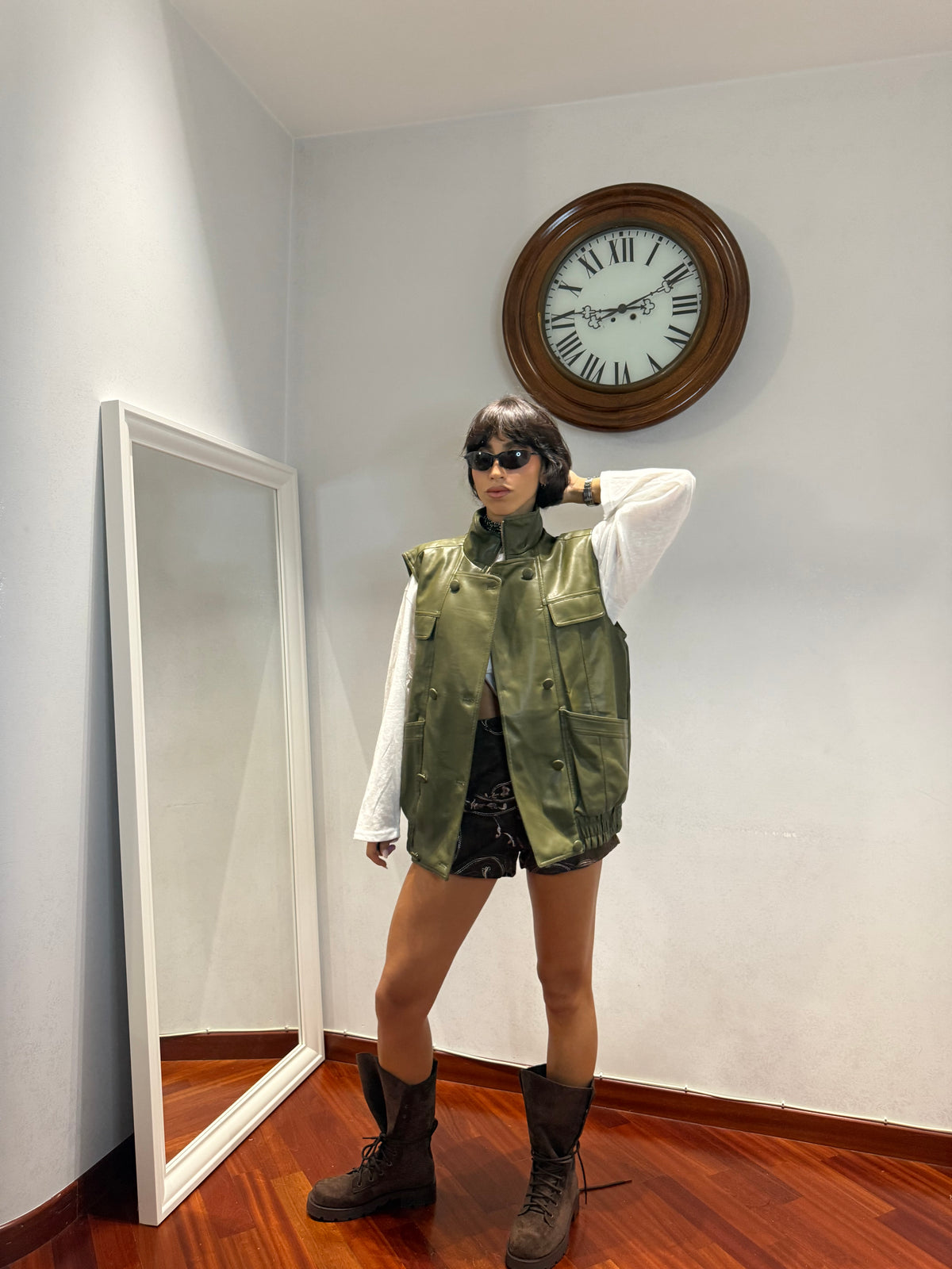 Chiodo Gilet Oversize