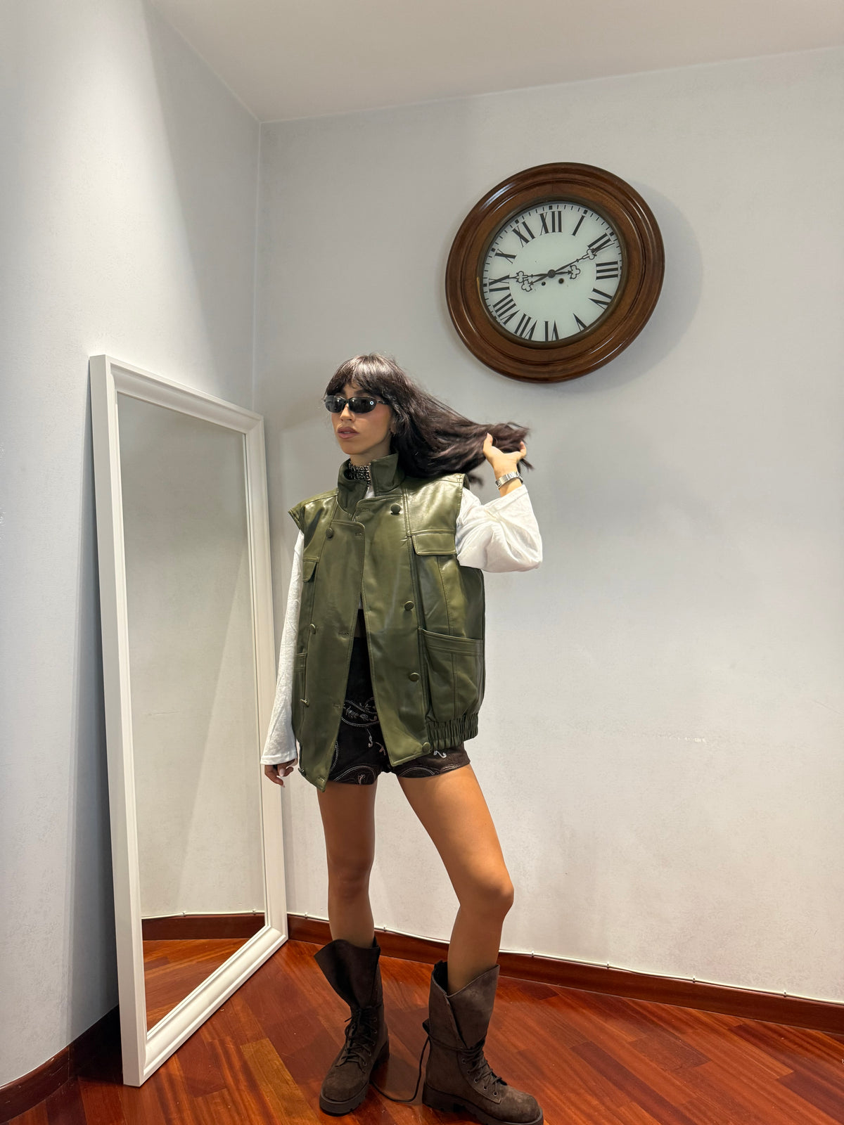 Chiodo Gilet Oversize