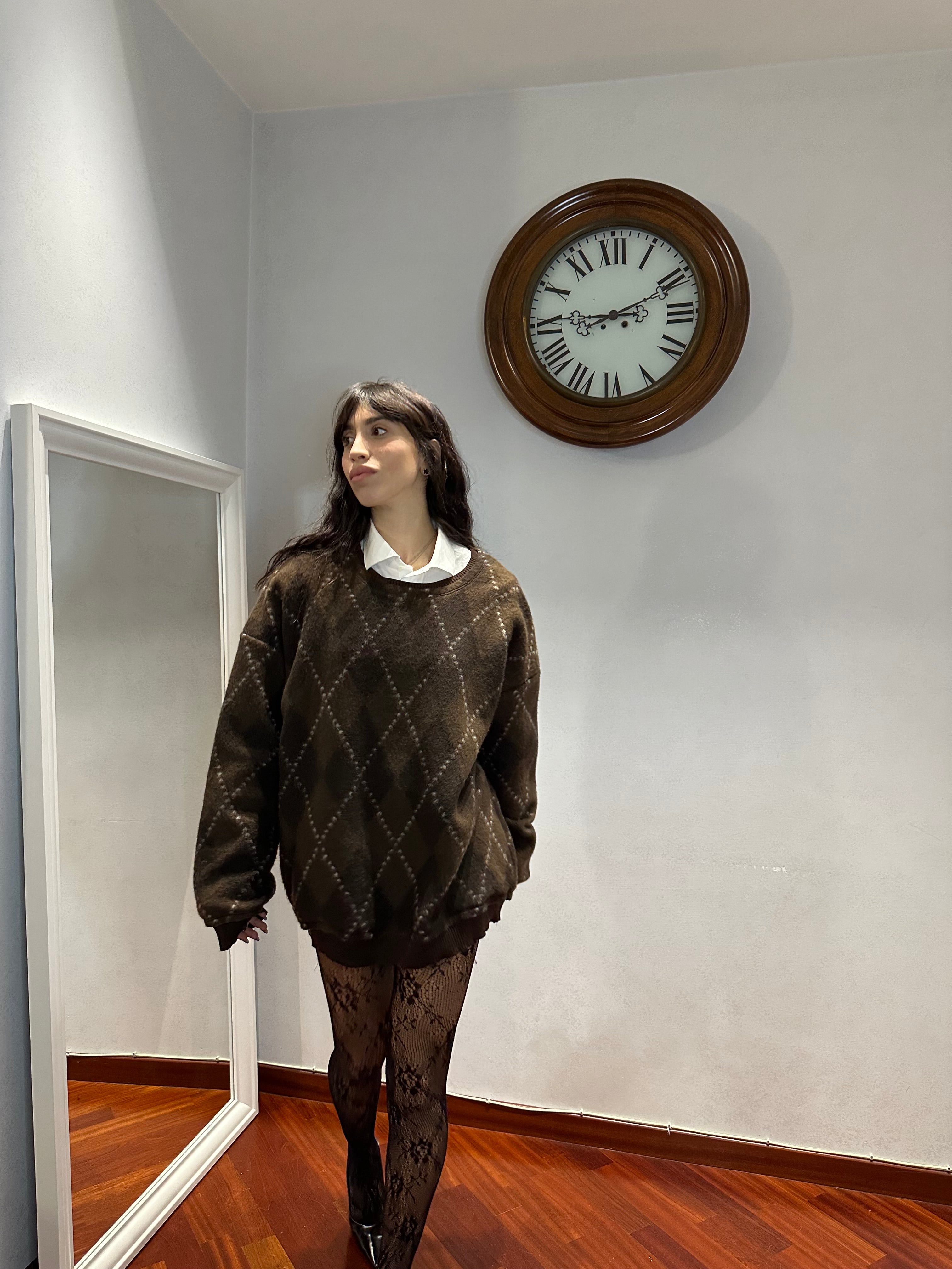 Maxi Maglione Rombi e Spalline