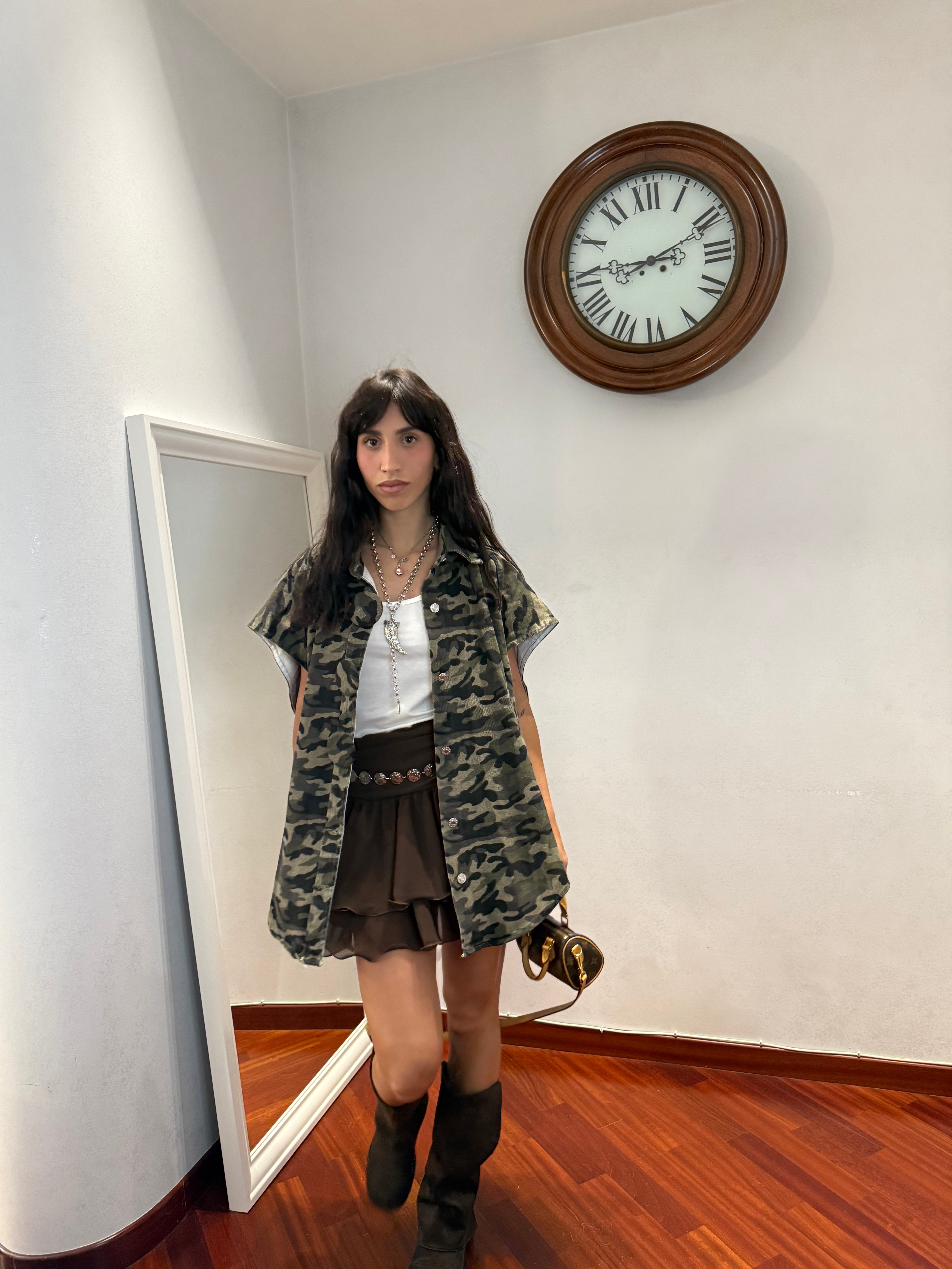 Gilet Oversize Camu