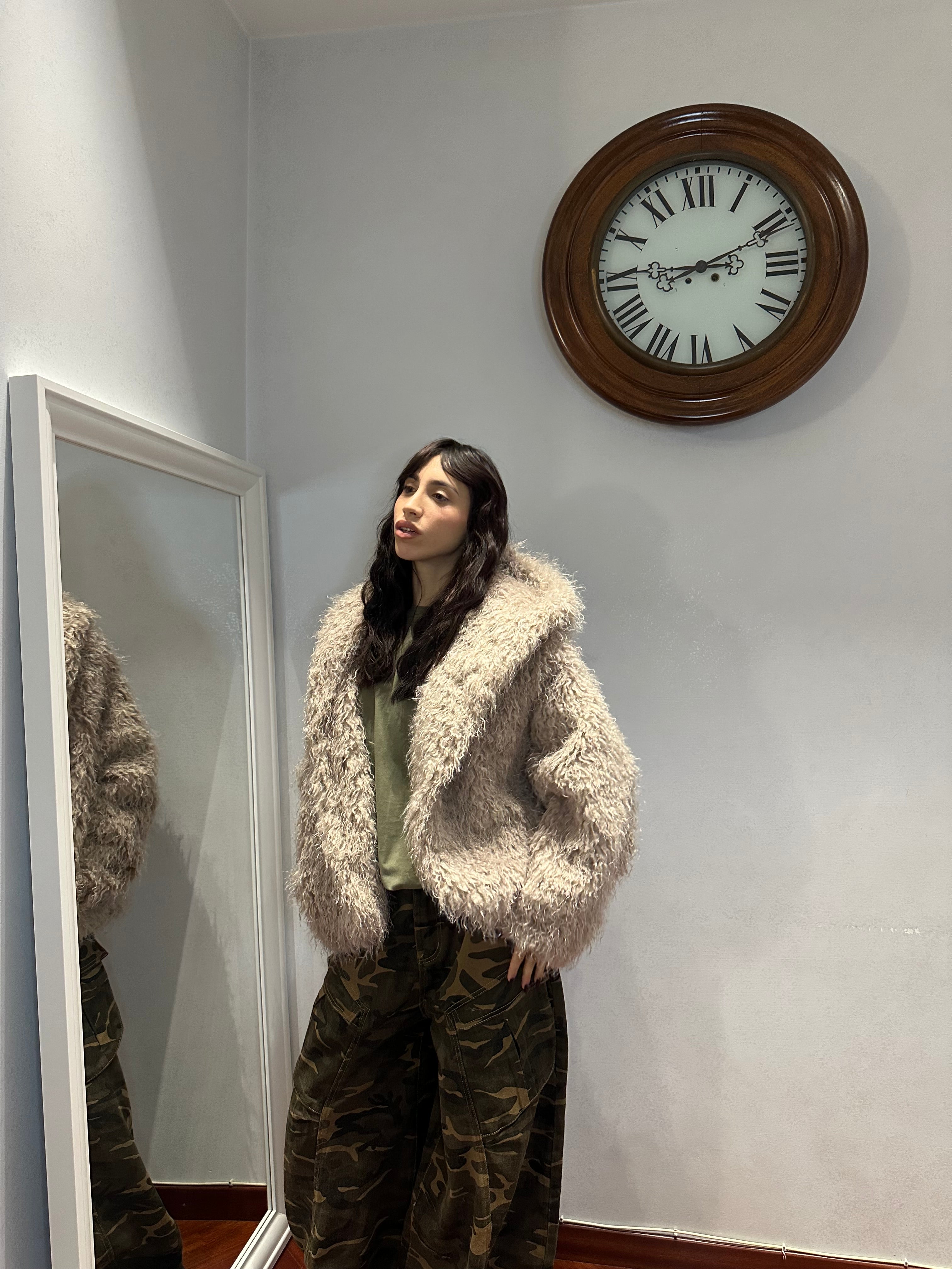 Ecofur Mongolia Burro Cappuccio