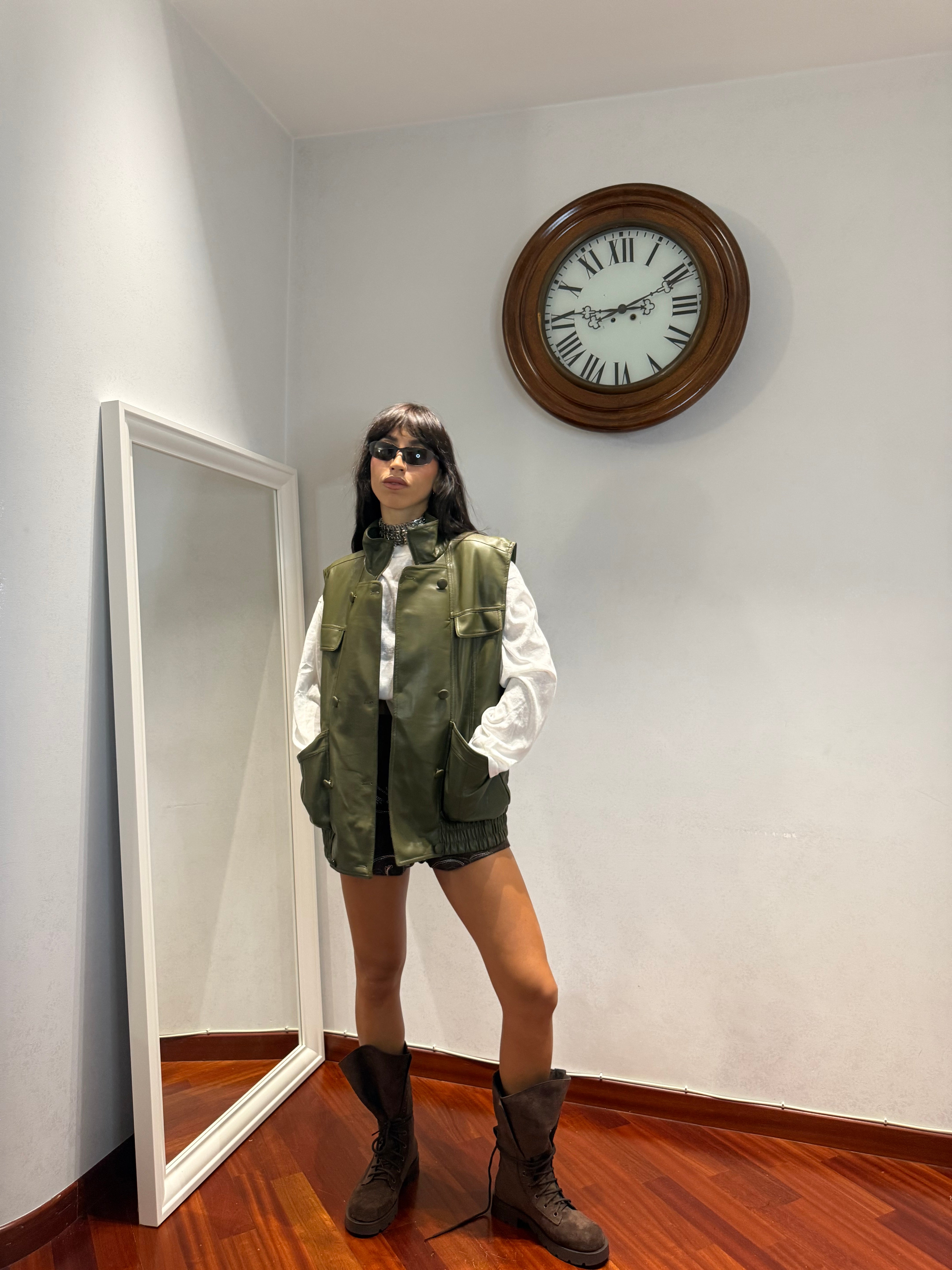 Chiodo Gilet Oversize