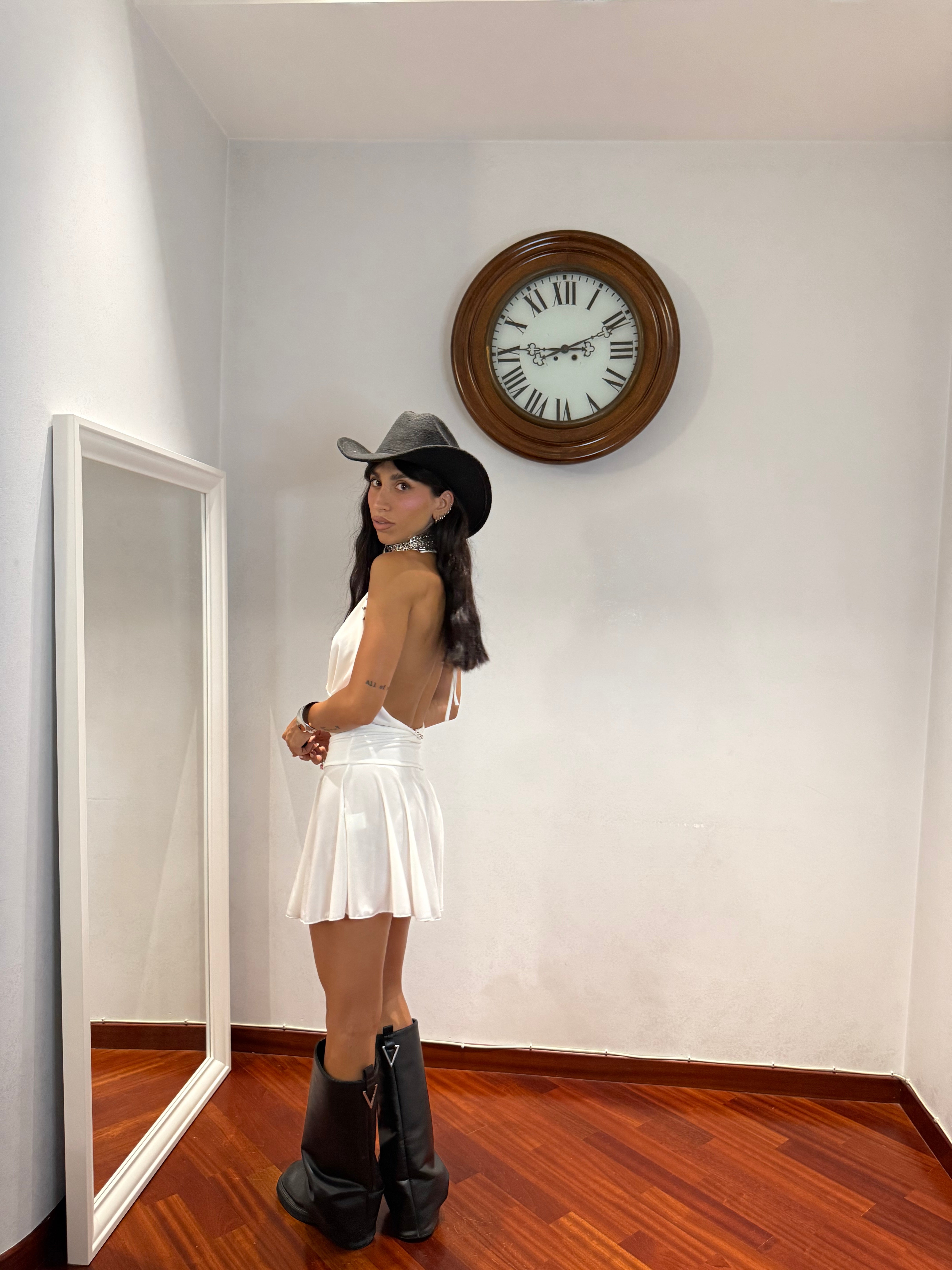 Dress Borchiette Bianco
