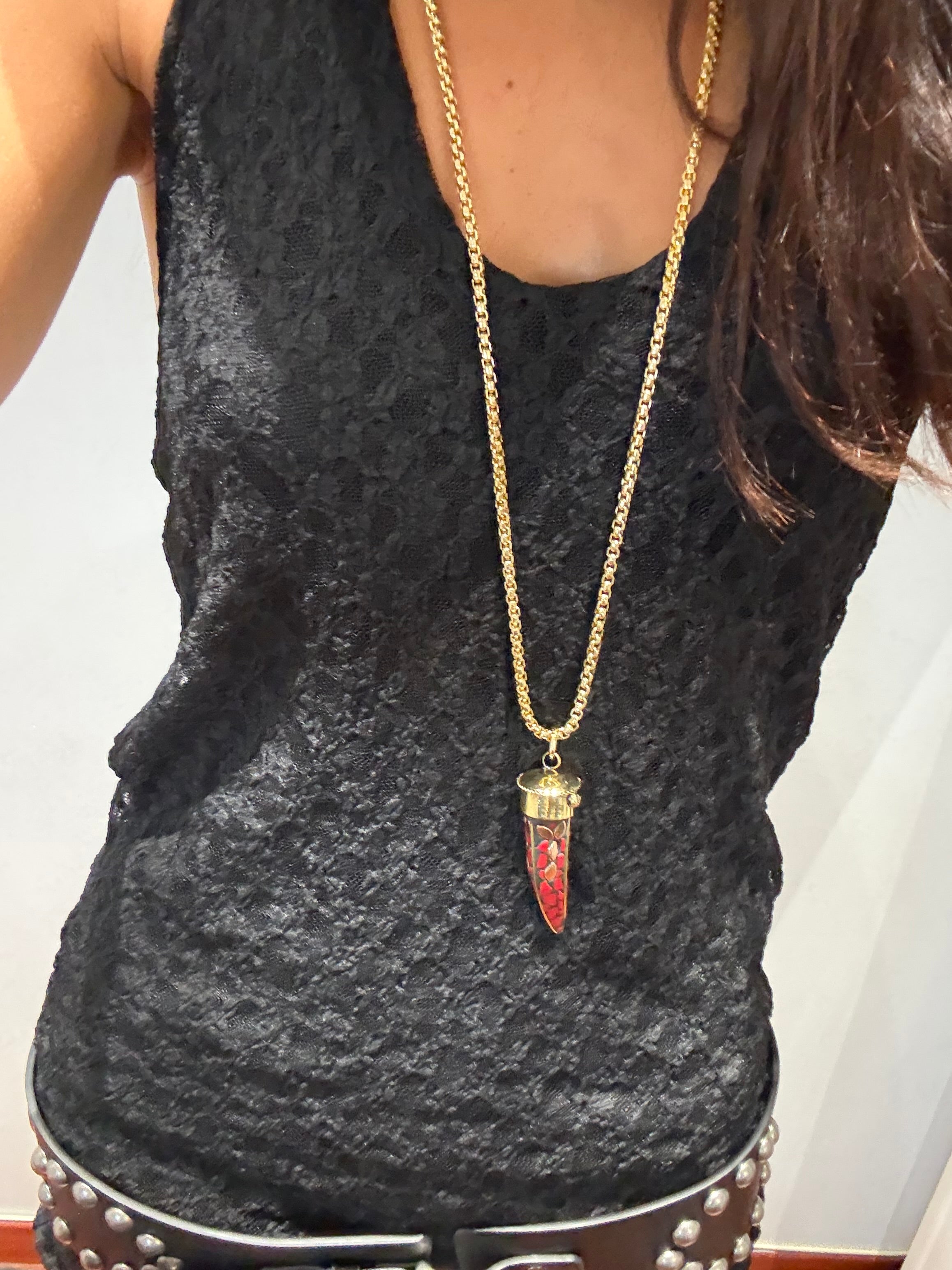 Collana Corno Tribale