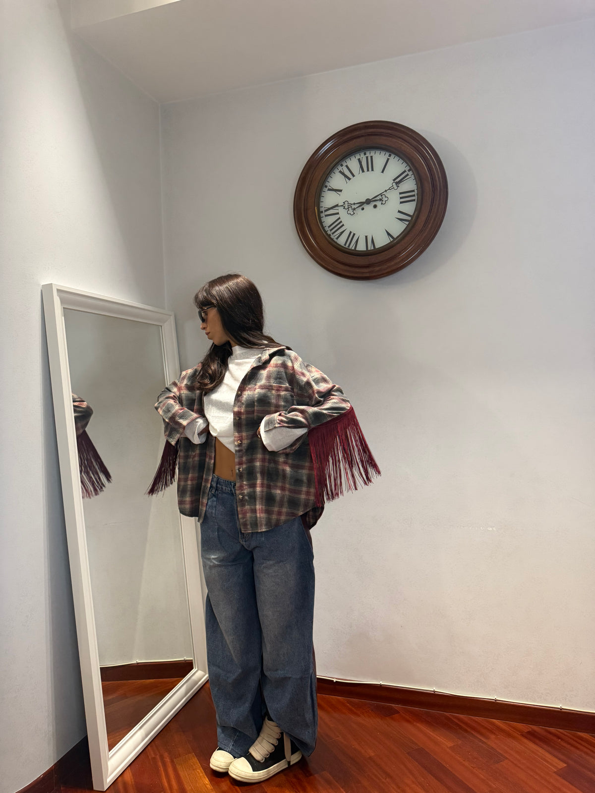 Camicia Tartan Frange