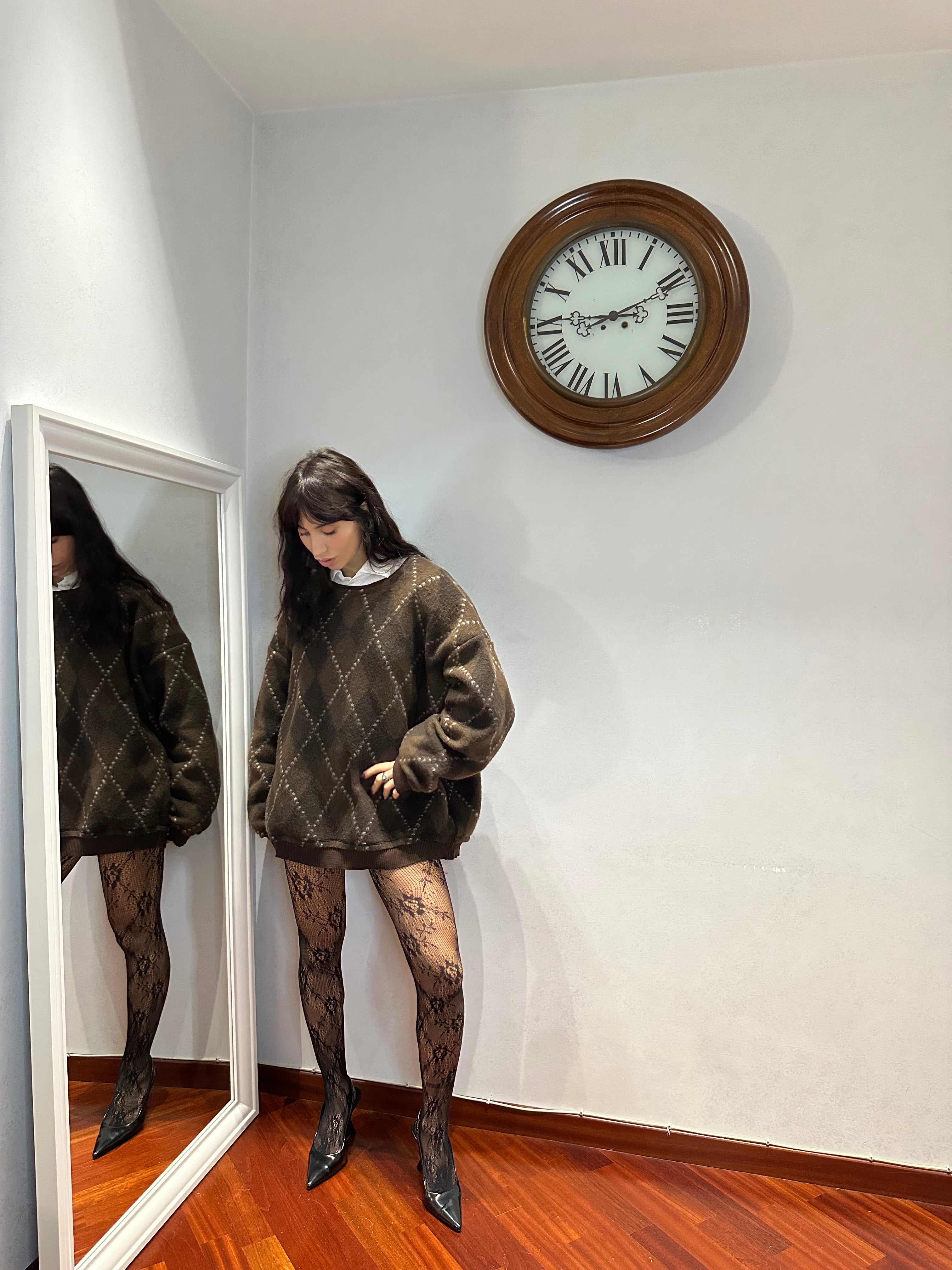 Maxi Maglione Rombi e Spalline