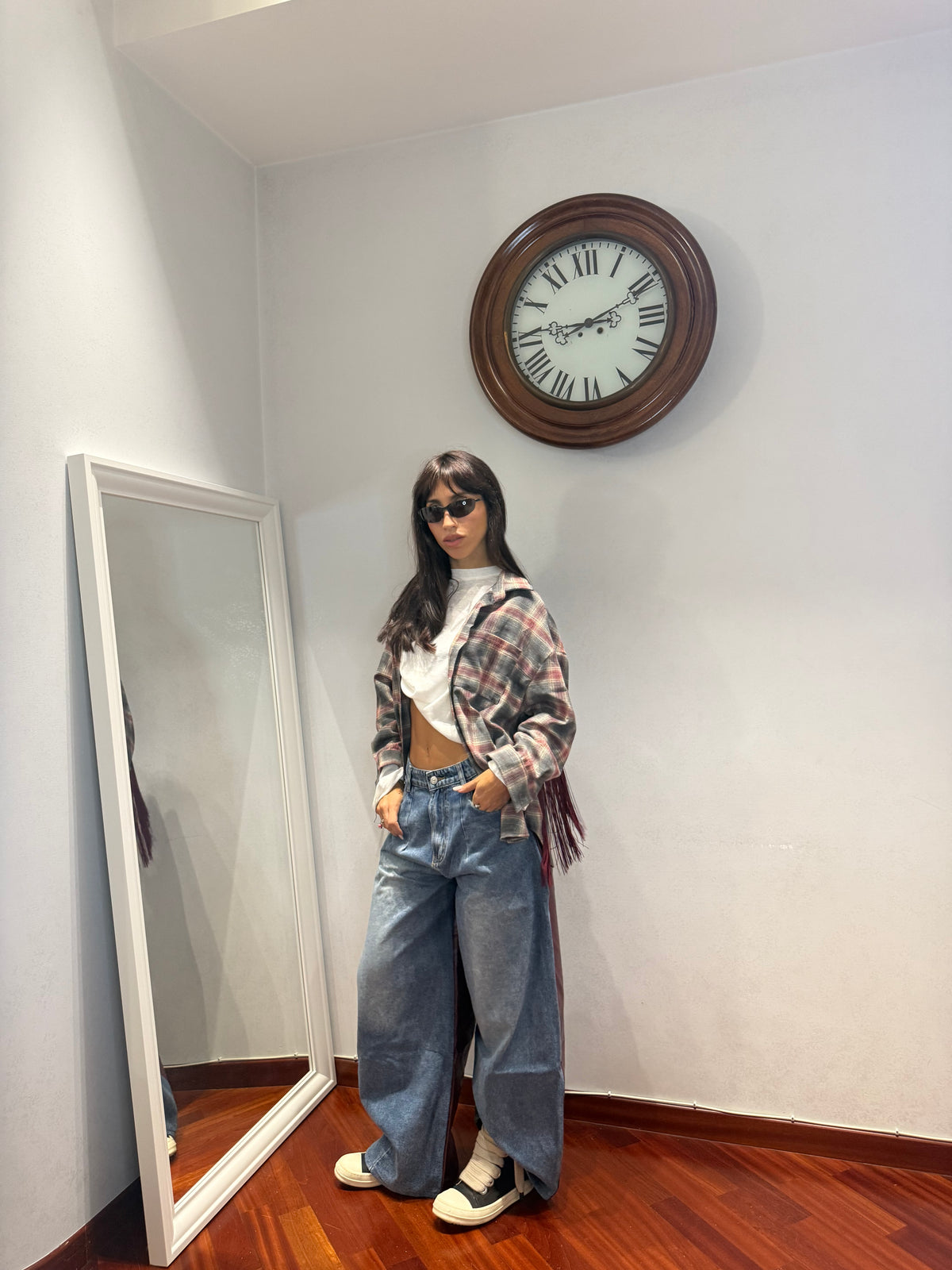Camicia Tartan Frange
