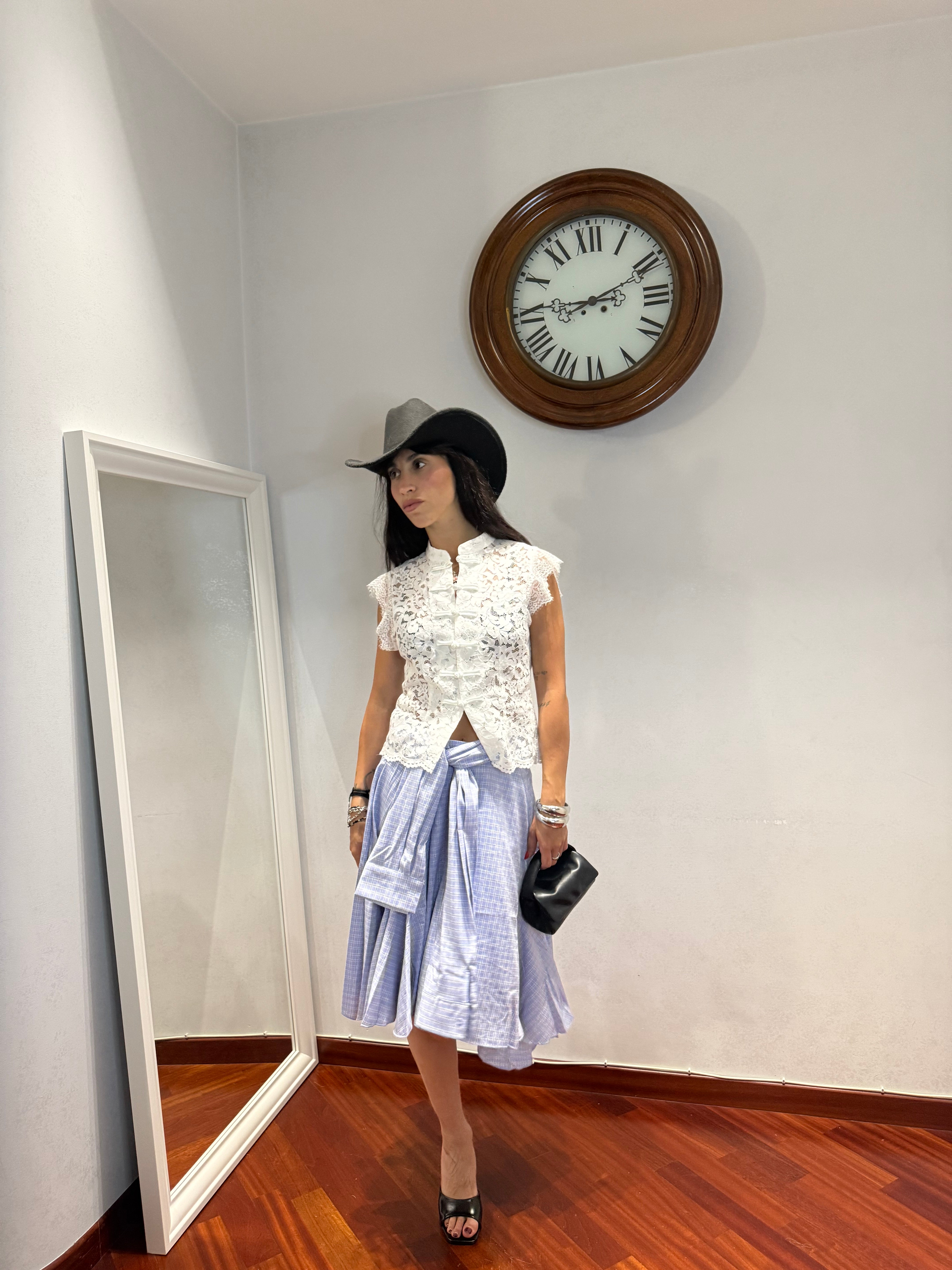 Gonna Camicia Avril Azzurra