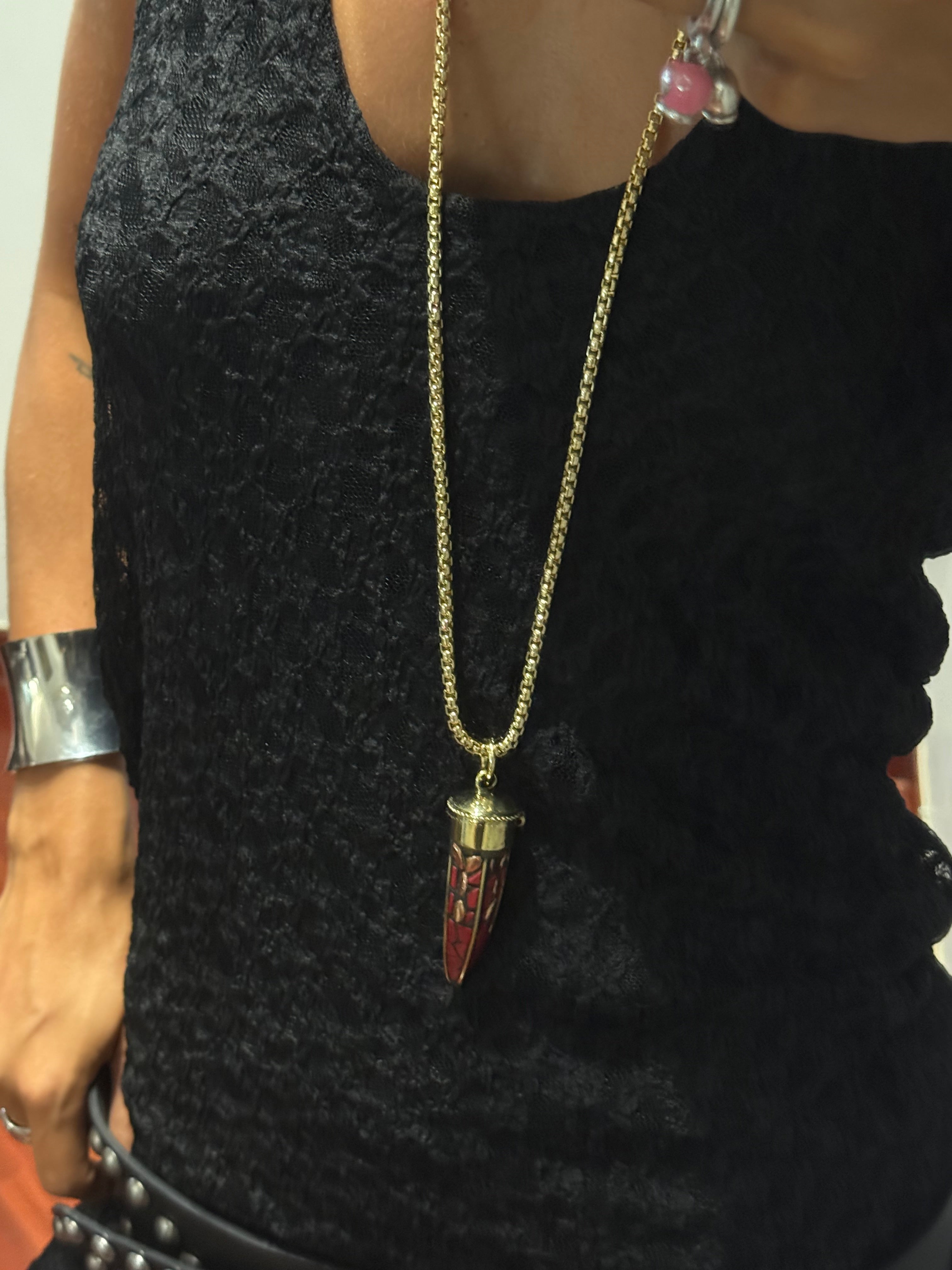 Collana Corno Tribale