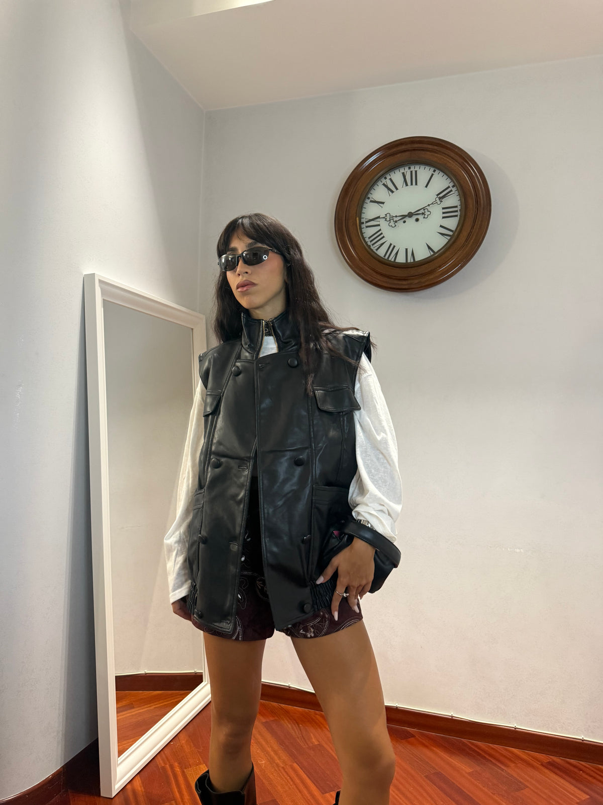 Chiodo Gilet Oversize