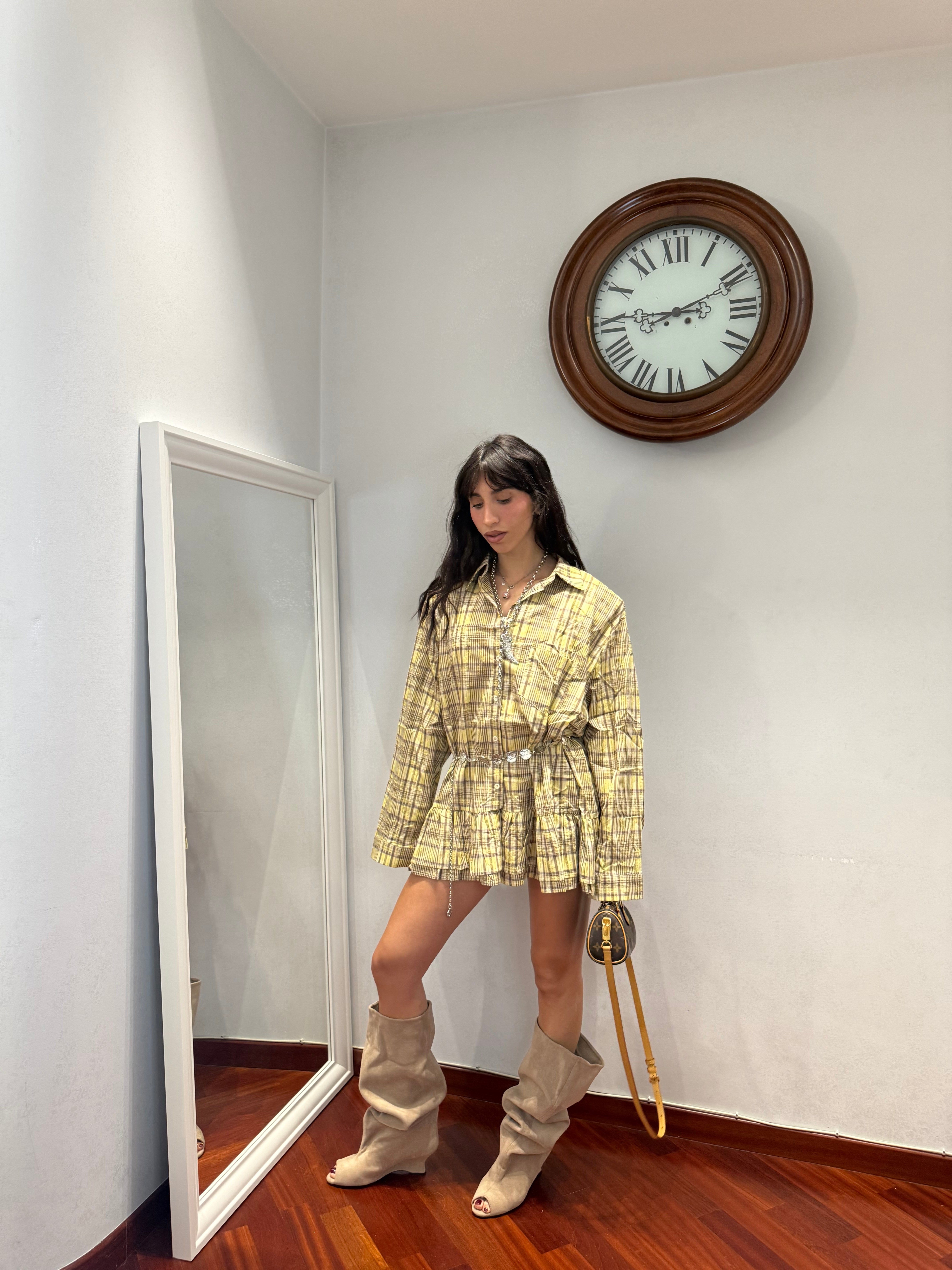 Dress Chemisier Balze Giallo
